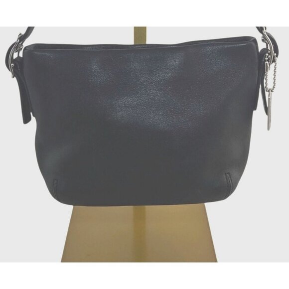 Vintage Y2K Coach Legacy Mini Dufflette Black Leather  Metal Hangtag Signature - Picture 5 of 11